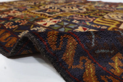 113 x 190 cm | Baluch Afghan Tribal Hand Knotted Veg Dye Wool carpet