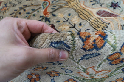 151 x 204 cm | Birds Afghan Tribal Hand Knotted Veg Dye Wool carpet
