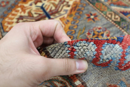80 x 293 cm | Kazak Afghan Tribal Hand Knotted Wool Runner