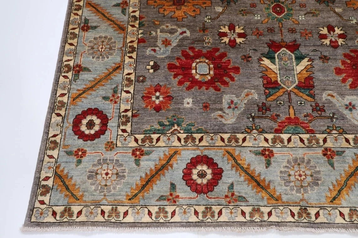 186 x 270 cm |  Bidjar Gray Afghan Tribal Hand Knotted Veg Dye Wool carpet