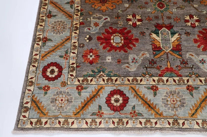 186 x 270 cm |  Bidjar Gray Afghan Tribal Hand Knotted Veg Dye Wool carpet
