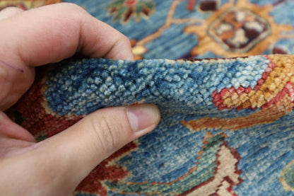 202 x 303 cm | Kazak Afghan Tribal Hand Knotted Carpet