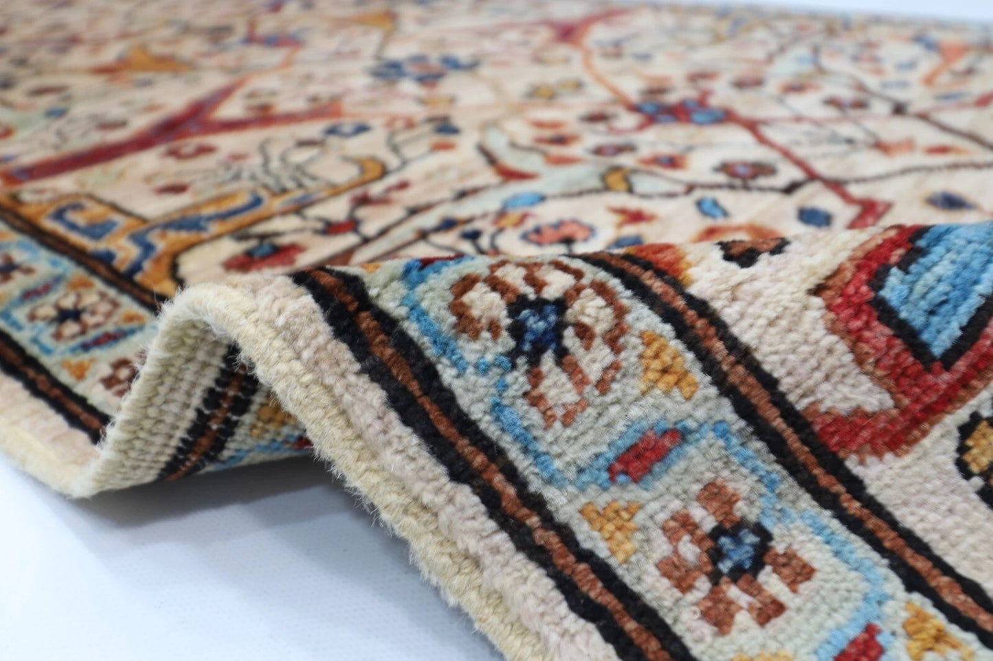 83 x 300 cm | Bidjar Beige Afghan Tribal Hand Knotted Wool Runner