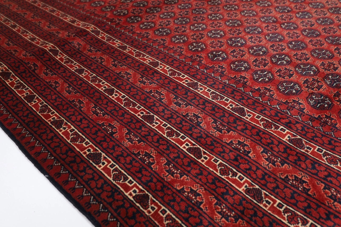 204 x 292 cm | Bokhara Afghan Tribal Hand Knotted Carpet
