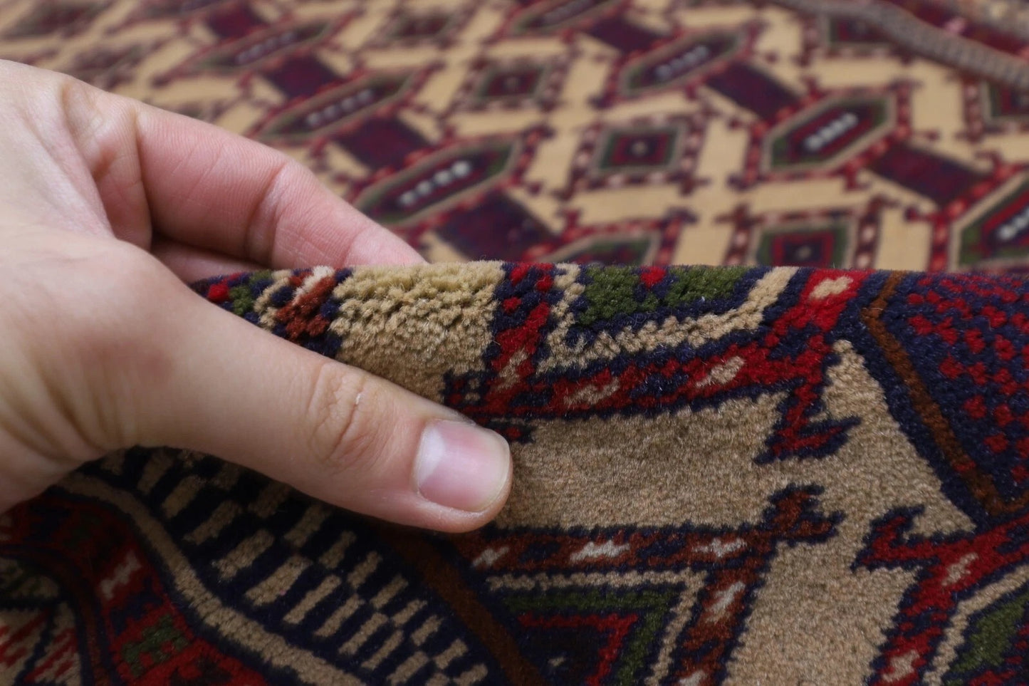124 x 164 cm | Afghan Tribal Hand Knotted Veg Dye Wool carpet