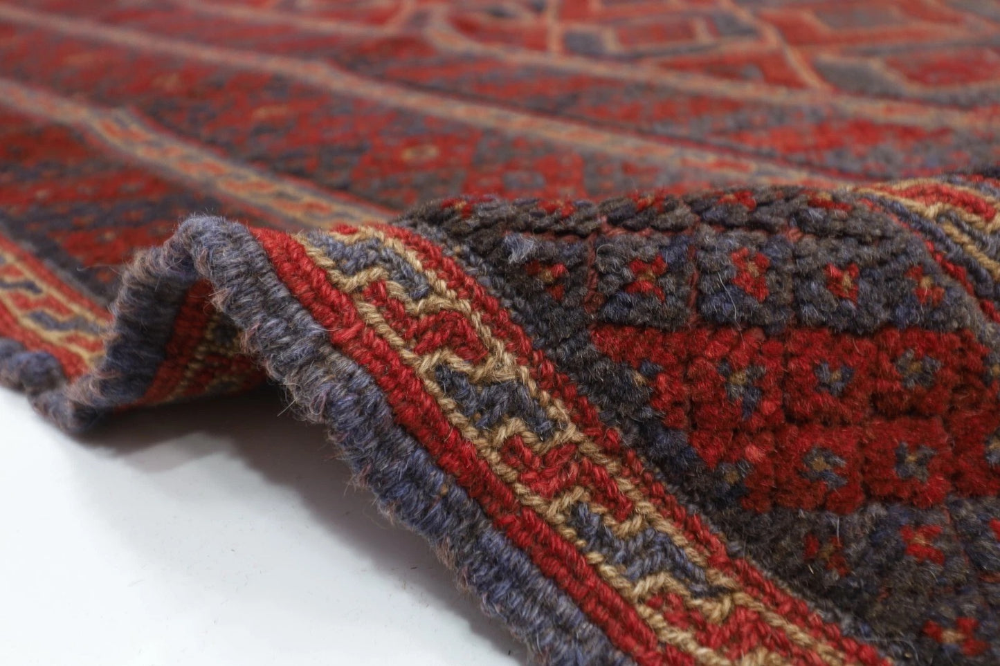 155 x 171 cm | Accent Afghan Tribal Hand Knotted Veg Dye Wool Carpet