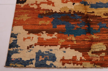 197 x 298 cm | Abstract Afghan Tribal Hand Knotted Carpet