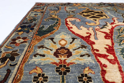 184 x 273 cm | Bidjar Gray Afghan Tribal Hand Knotted Veg Dye Wool carpet