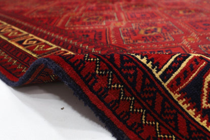 151 x 197 cm | Afghan Tribal Hand Knotted Veg Dye Wool Carpet