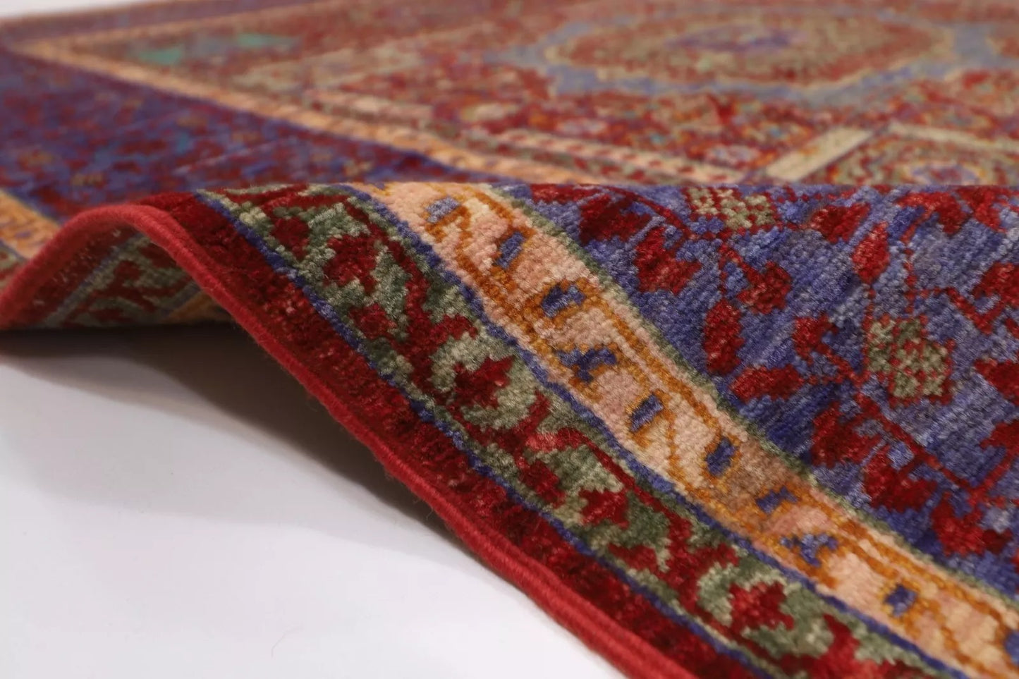 134 x 172 cm | Mamluk Afghan Tribal Hand Knotted Veg Dye Wool carpet
