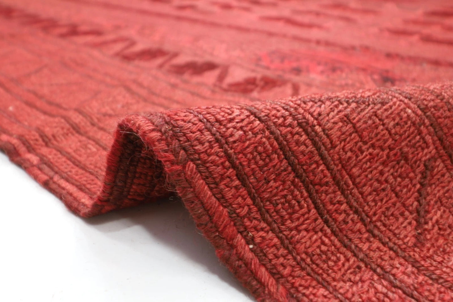 185 x 246 cm | Over Dye Afghan Tribal Hand Knotted Veg Dye Wool Carpet