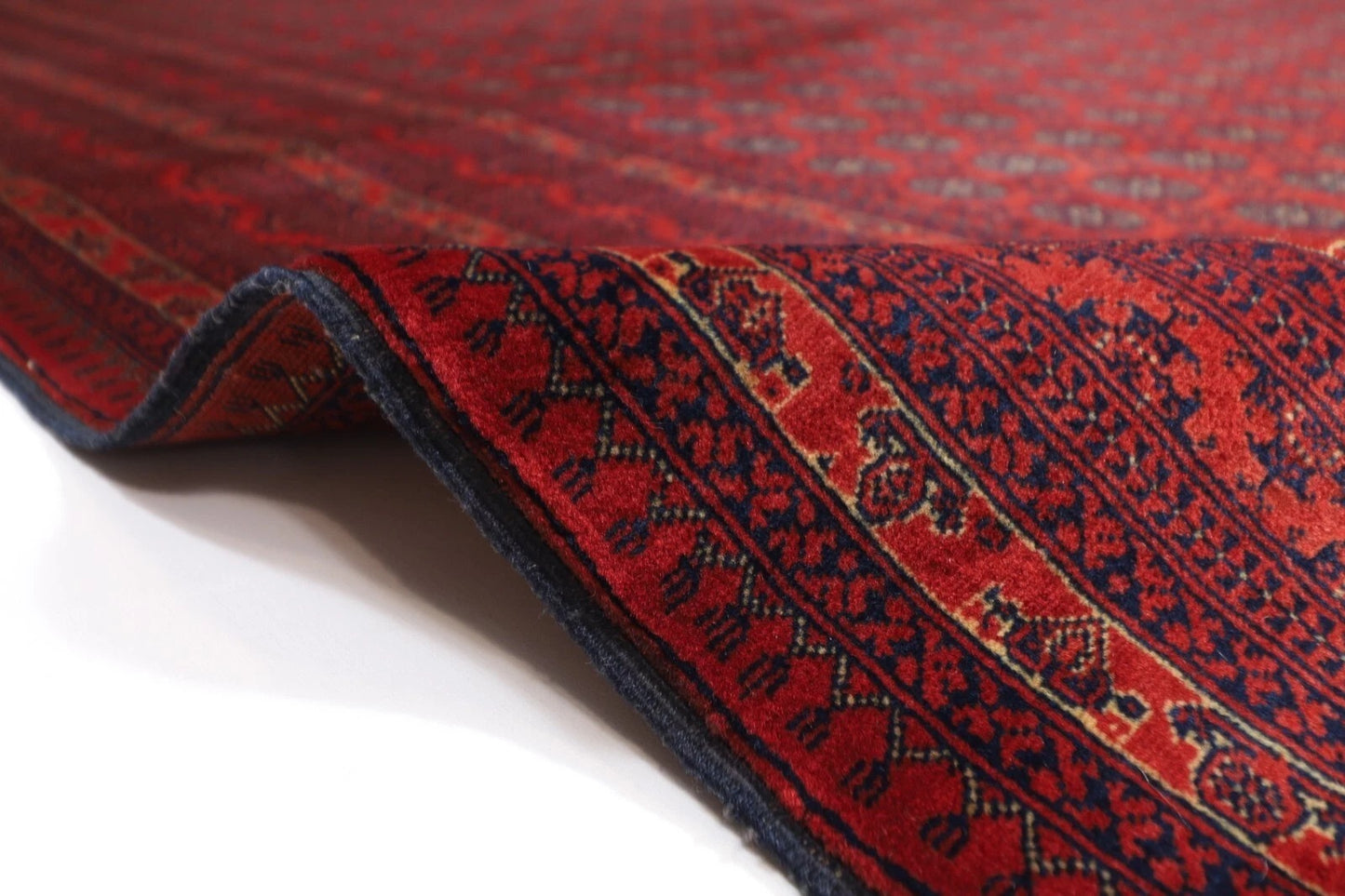 206 x 286 cm | Fine Mori Bokhara Afghan Tribal Hand Knotted Carpet