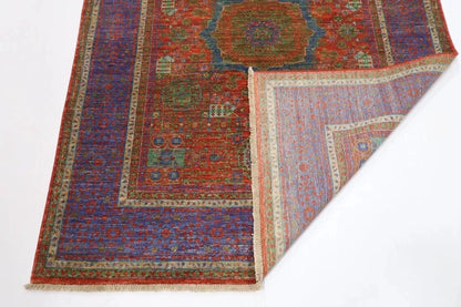 156 x 200 cm | Mamluk Afghan Tribal Hand Knotted Veg Dye Wool Carpet