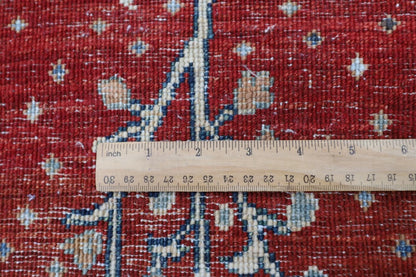 188 x 268 cm | Landscape Afghan Tribal Hand Knotted Veg Dye Wool Carpet