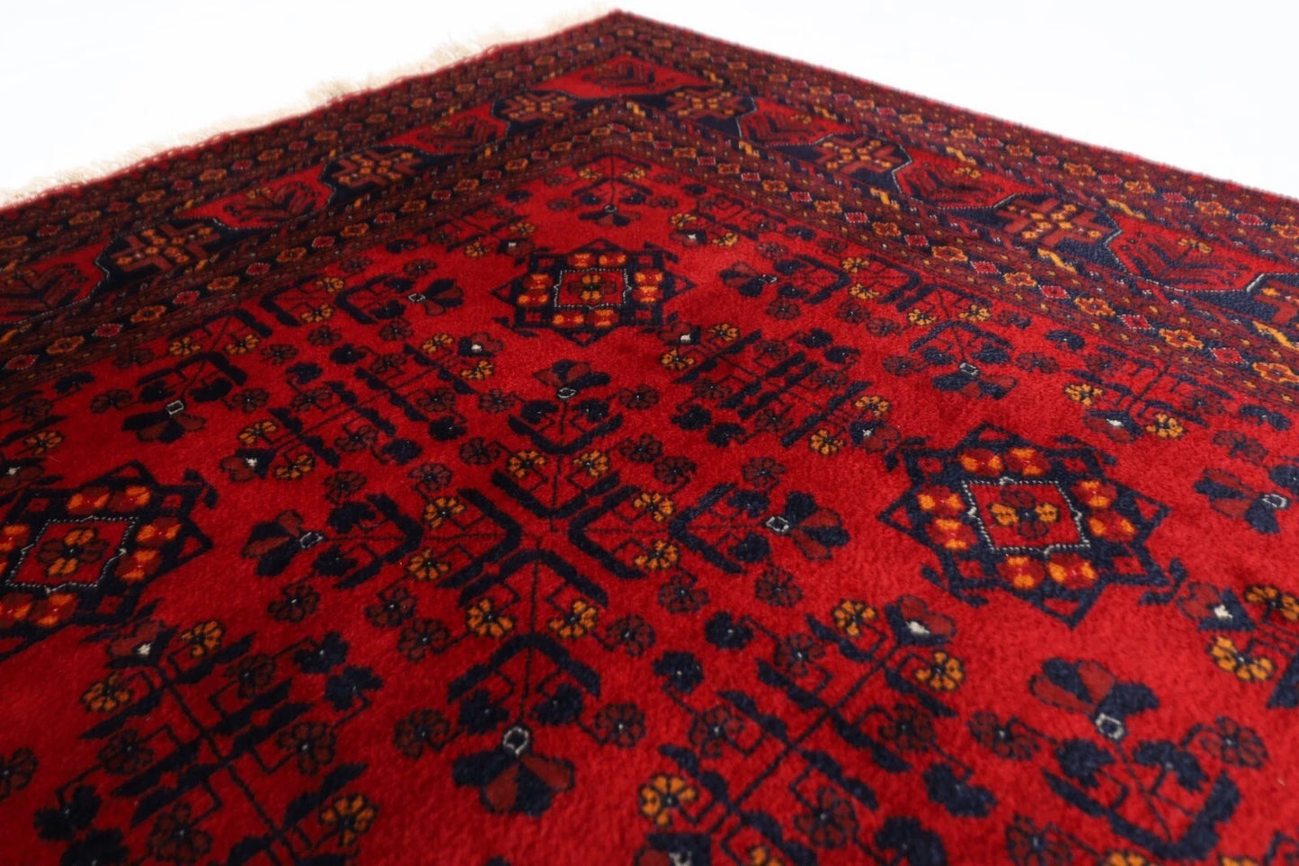130 x 196 cm | Belgic Afghan Tribal Hand Knotted Veg Dye Wool carpet