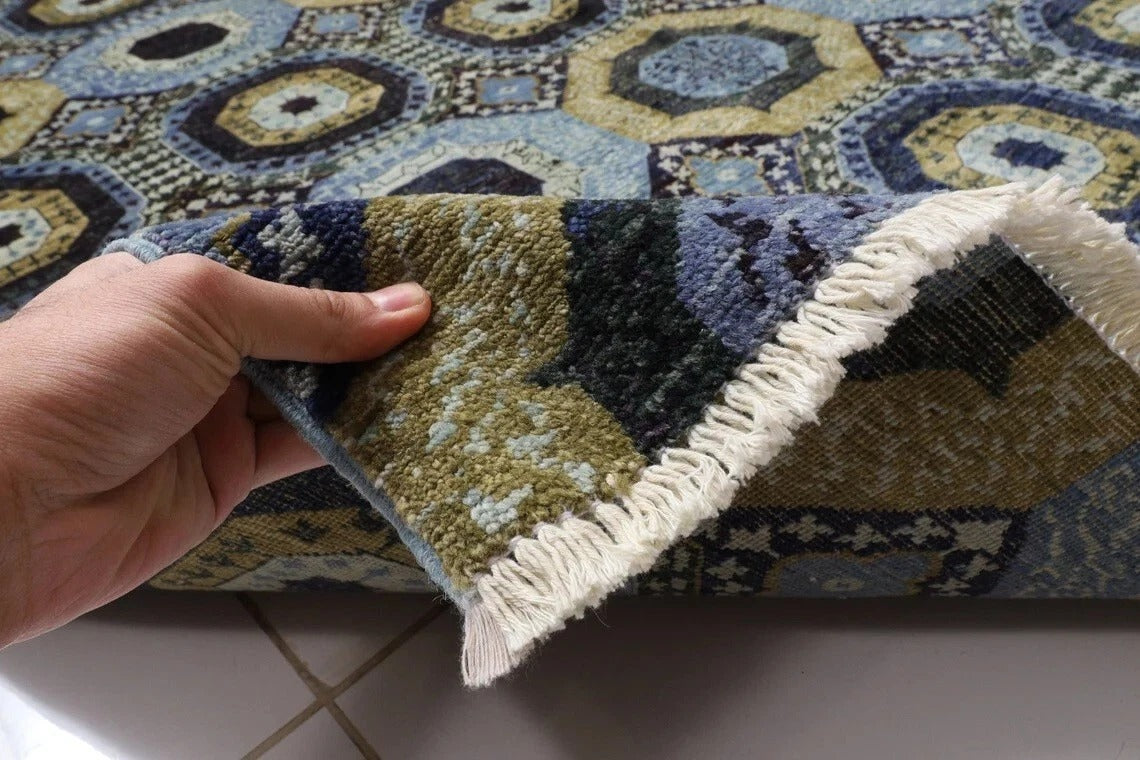 181 x 283 cm | Mamluk Afghan Tribal Hand Knotted Veg Dye Wool Carpet