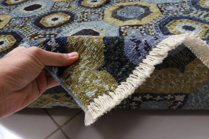 181 x 283 cm | Mamluk Afghan Tribal Hand Knotted Veg Dye Wool Carpet
