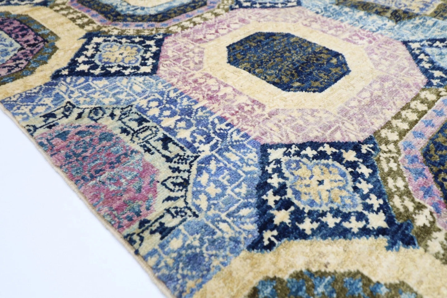 169 x246 cm | Mamluk Afghan Tribal Hand Knotted Veg Dye Wool Carpet