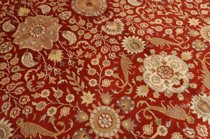 182 x 276 cm | Floral Red Afghan Tribal Hand Knotted Veg Dye Wool Carpet