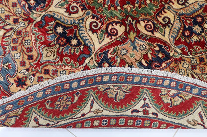 189 x 189 cm | Kazak Afghan Tribal Hand Knotted Wool Round Carpet