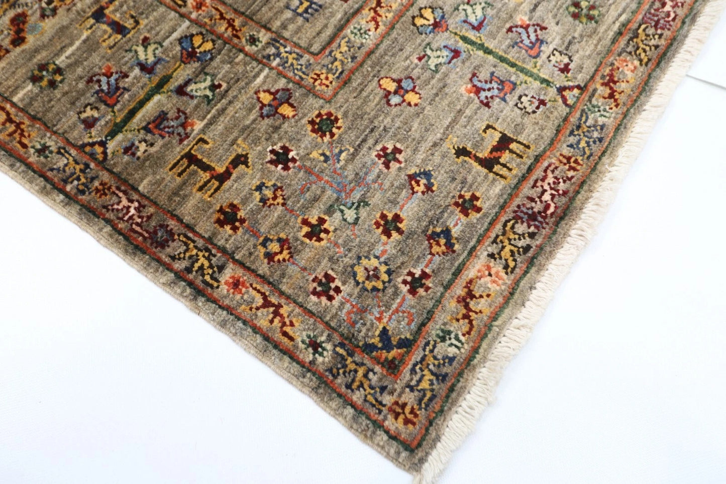 153 x 202 cm | Tree of Life Afghan Tribal Hand Knotted Veg Dye Wool Carpet