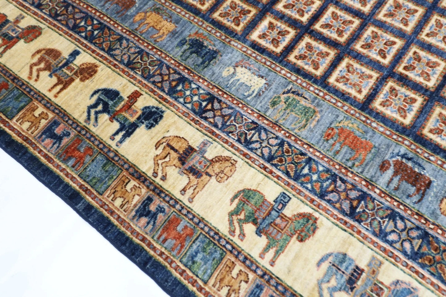 200 x 297 cm | Pazyryk Afghan Tribal Hand Knotted Carpet