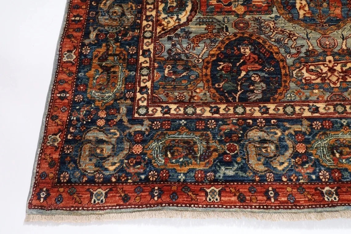 149 x 204 cm | Kerman Afghan Tribal Hand Knotted Veg Dye Wool Carpet