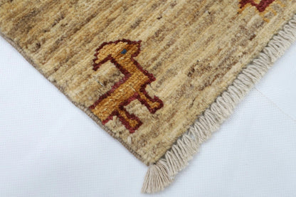 166 x 247 cm | Landscape Afghan Tribal Hand Knotted Veg Dye Wool Carpet
