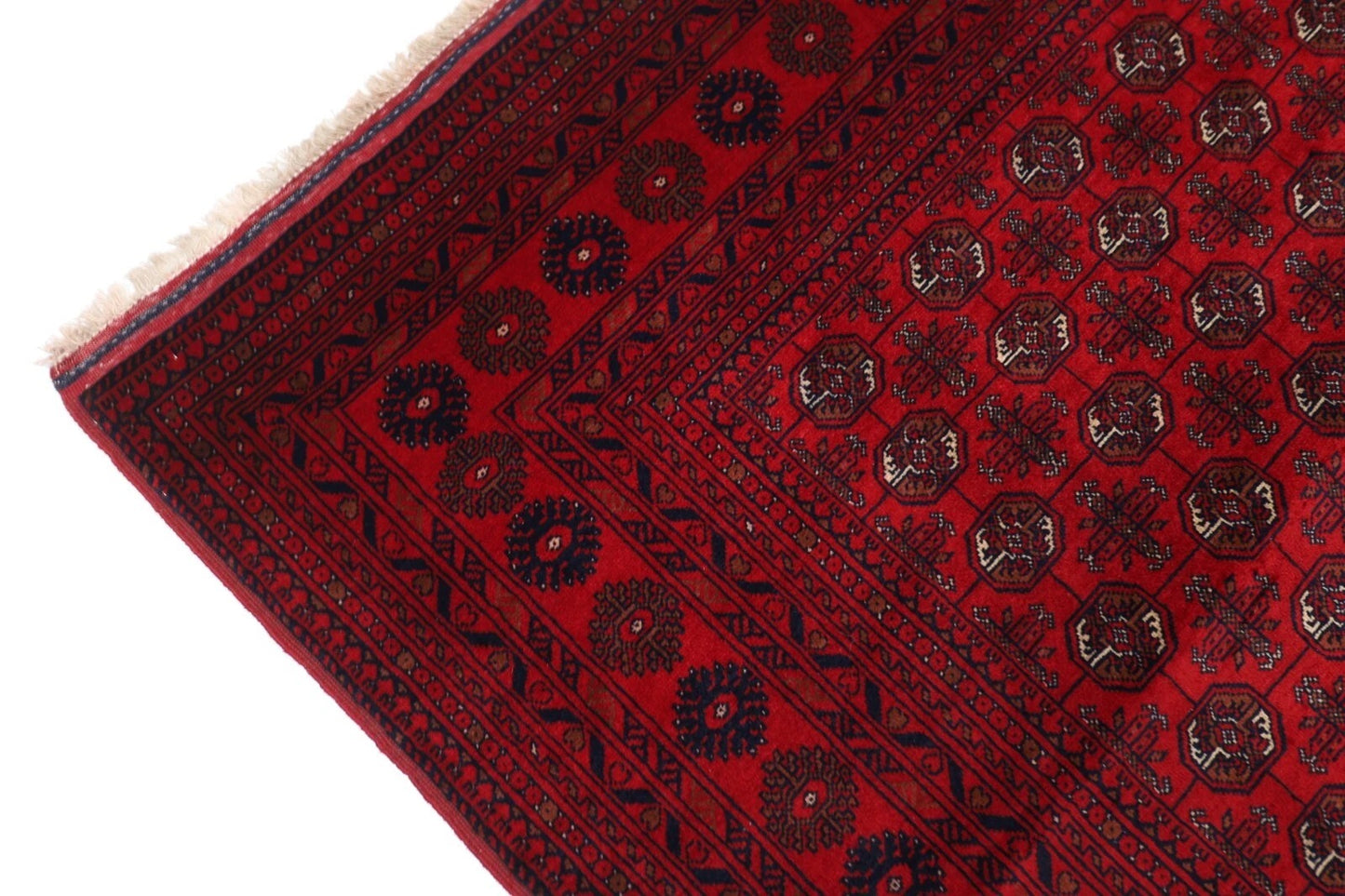 200 x 291 cm | Fine Mori Bokhara Afghan Tribal Hand Knotted Carpet