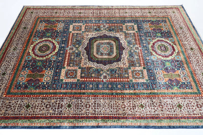 175 x 242 cm | Mamluk Afghan Tribal Hand Knotted Veg Dye Wool Carpet