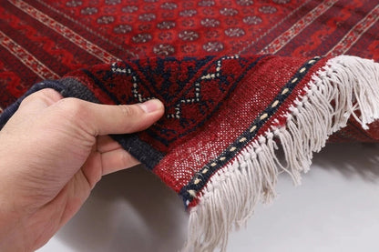 198 x 290 cm | Bokhara Afghan Tribal Hand Knotted Carpet