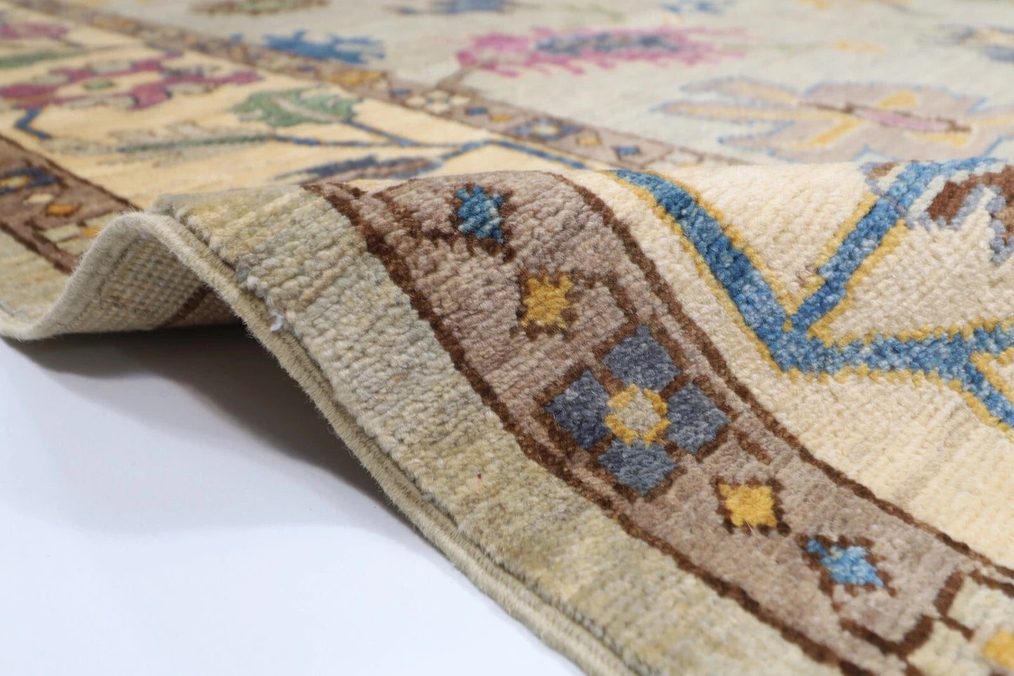 183 x 269 cm | Oushak Gray Afghan Tribal Hand Knotted Veg Dye Wool Carpet