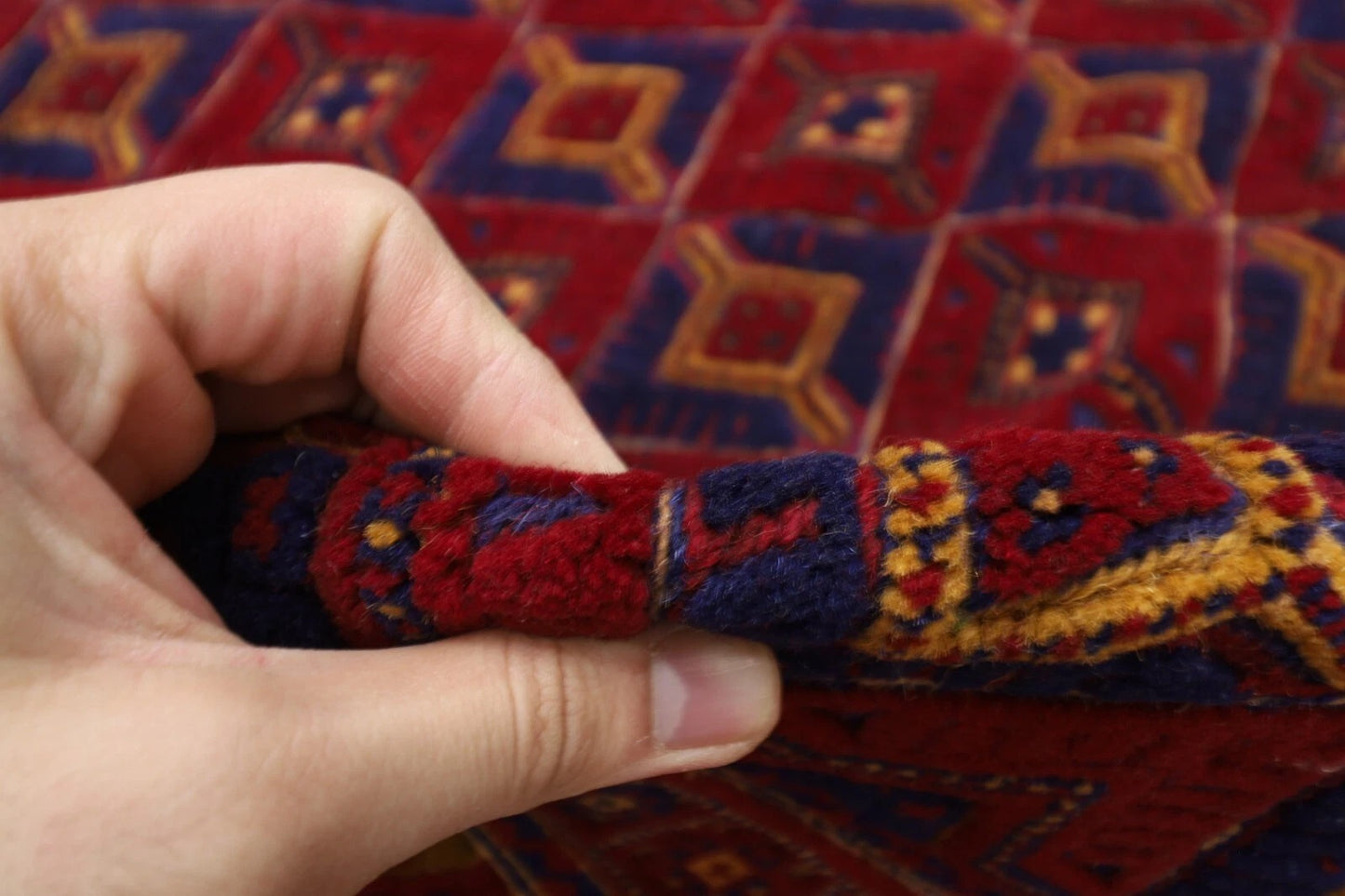 172 x 215 cm | Vintage Kilim Afghan Tribal Hand Knotted Veg Dye Wool Carpet