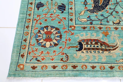 182 x 272 cm |  Suzani Afghan Tribal Hand Knotted Veg Dye Wool carpet