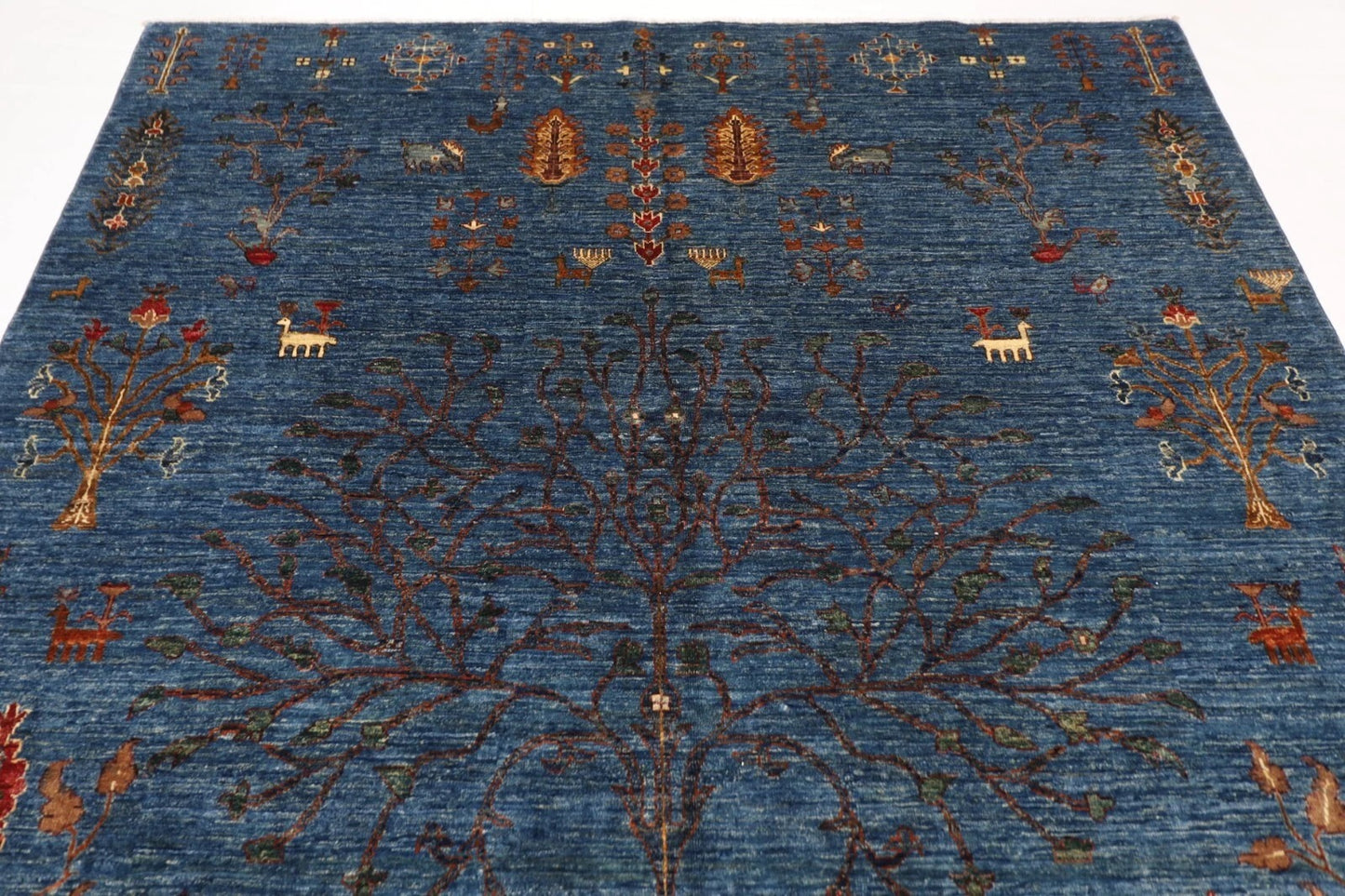 204 x 300 cm | Plants and Trees Afghan Tribal Hand Knotted Carpet