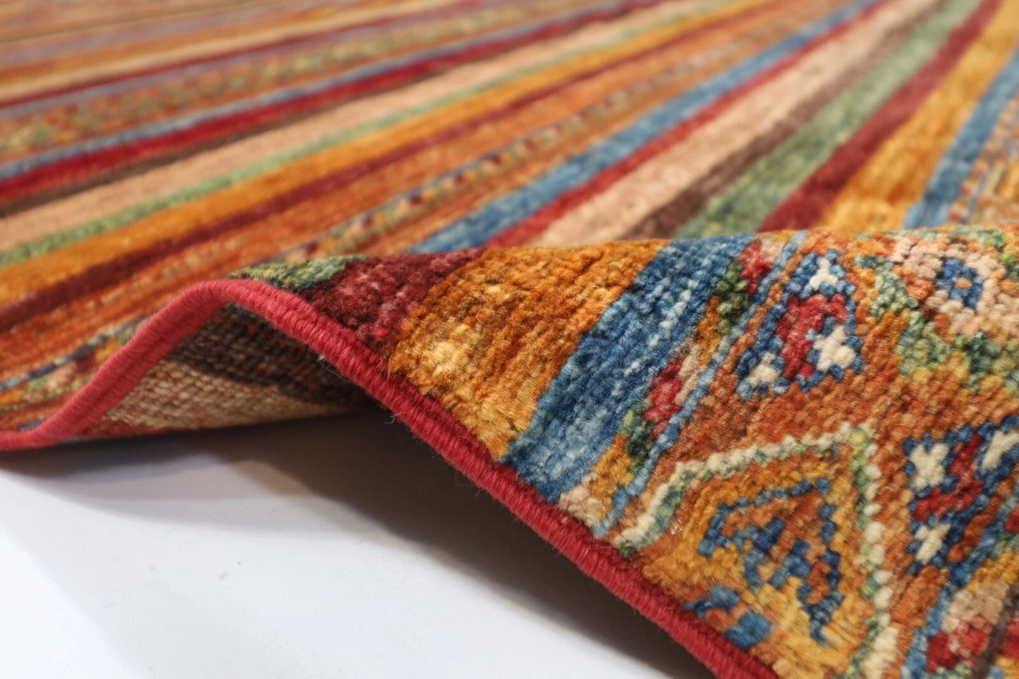 154 x 206 cm | Khorjun Afghan Tribal Hand Knotted Veg Dye Wool carpet