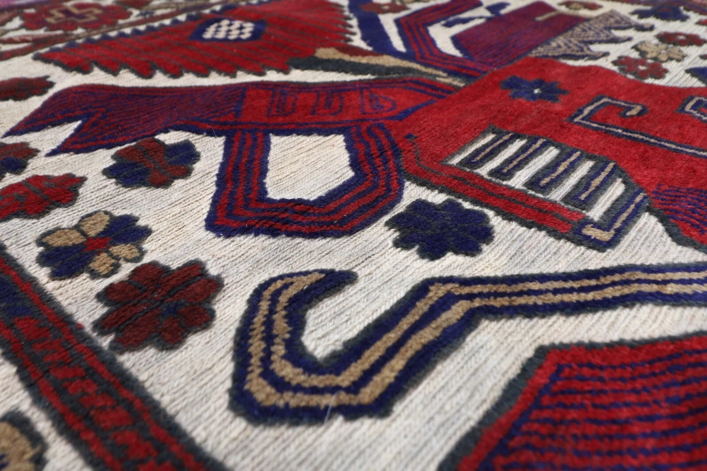 120 x 180 cm | Afghan Tribal Hand Knotted Veg Dye Wool carpet