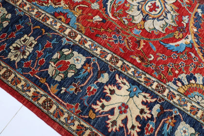 306 x 412 cm | Sickle Leaf Afghan Hand Knotted Carpet