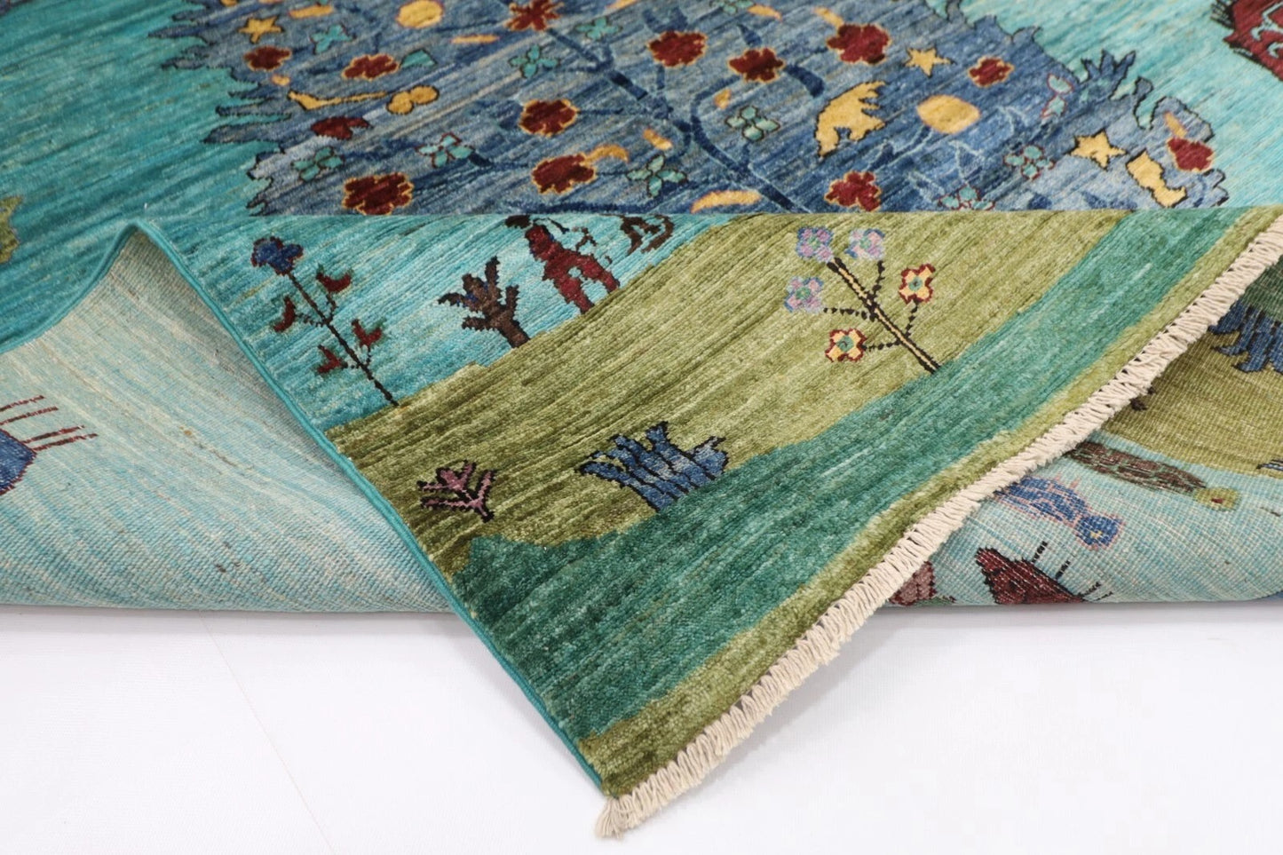 173 x 236 cm | Afghan Tribal Hand Knotted Veg Dye Wool Carpet