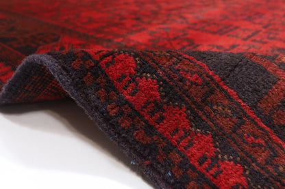 174 x 233 cm | Bokhara Afghan Tribal Hand Knotted Veg Dye Wool Carpet