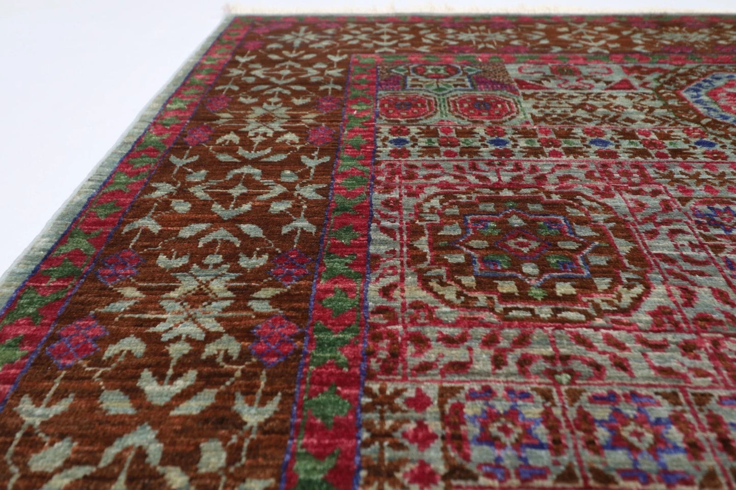 129 x 183 cm | Mamluk Afghan Tribal Hand Knotted Veg Dye Wool carpet