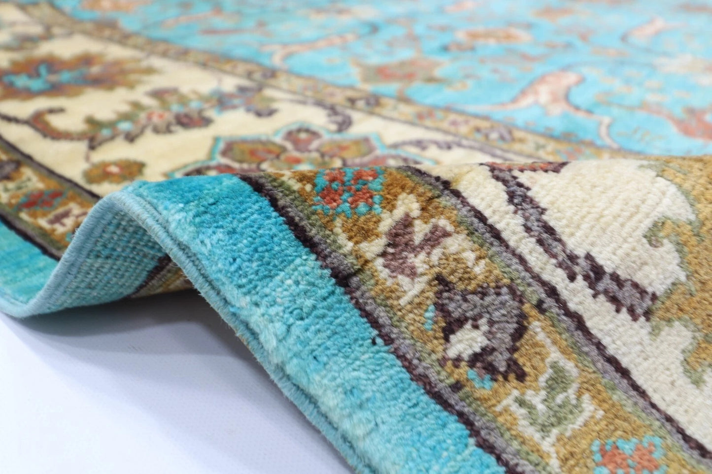 205 x 297 cm | Bidjar Turquoise Afghan Tribal Hand Knotted Carpet