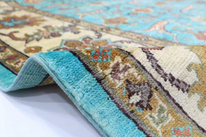 205 x 297 cm | Bidjar Turquoise Afghan Tribal Hand Knotted Carpet
