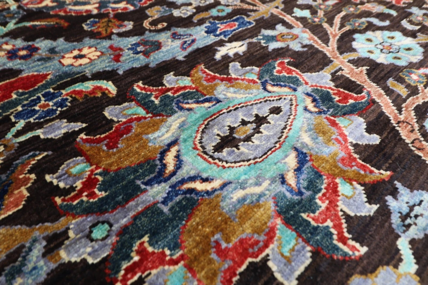 205 x 296 cm | Sickle Leaf Afghan Tribal Hand Knotted Carpet