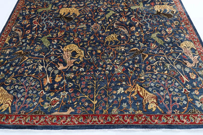 275 x 364 cm | Animal Hunting Afghan Tribal Hand Knotted Carpet