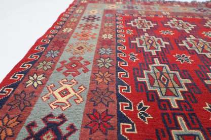 149 x 202 cm | Sumak Tribal Hand Knotted Veg Dye Wool Kilim
