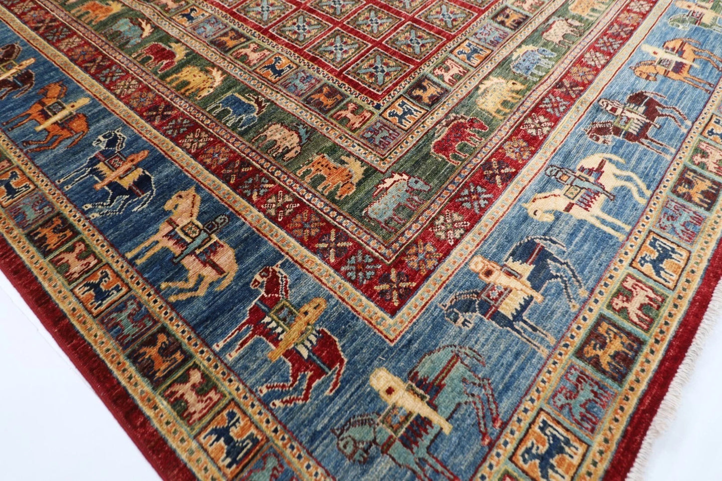 275 x 370 cm | Pazyryk Afghan Tribal Hand Knotted Carpet