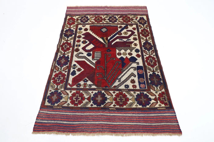 120 x 180 cm | Afghan Tribal Hand Knotted Veg Dye Wool carpet