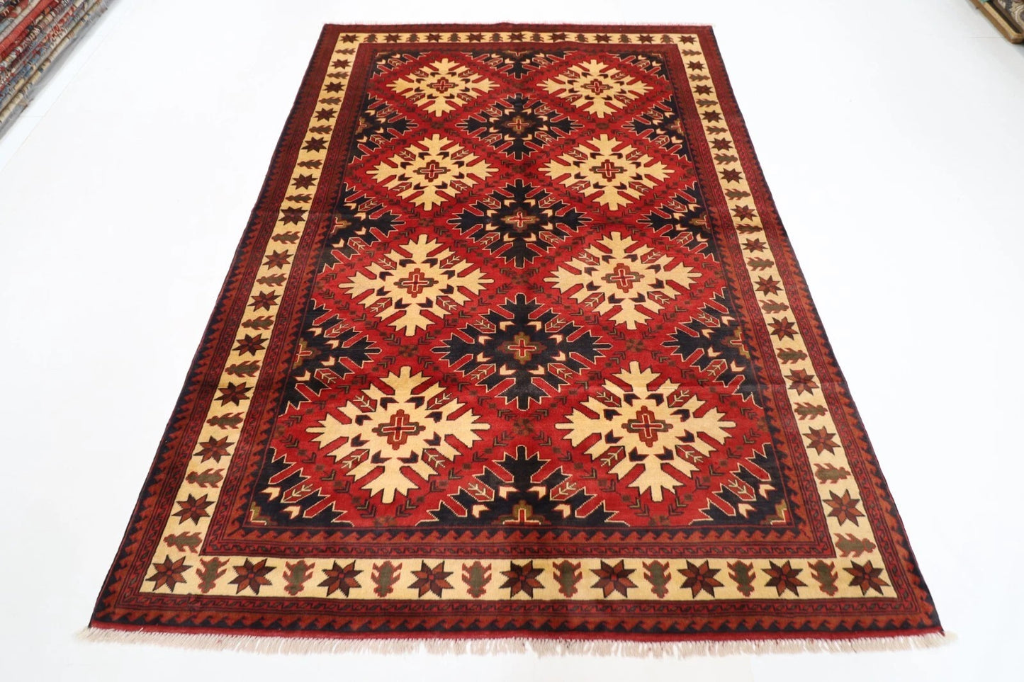 174 x 248 cm | Maranoce Afghan Tribal Hand Knotted Veg Dye Wool Carpet