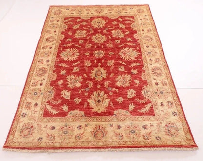 150 x 199 cm | Ziegler Tribal Hand Knotted Veg Dye Wool Carpet